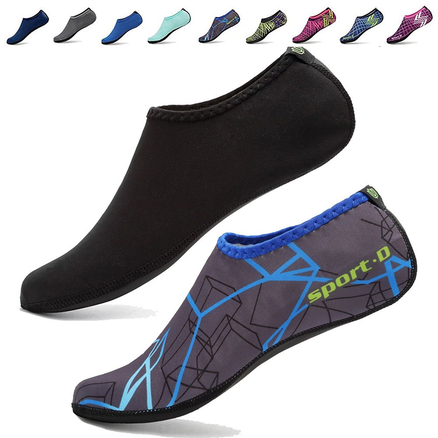 aqua shoes amazon.com | [3rd upgraded version] cior durable sole barefoot water skin shoes  aqua socks AXWRADC